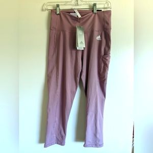 Adidas 3/4 Leggings - Pockets, pink, NWT, tights, size M